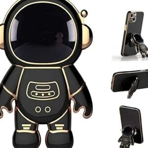 Black and Gold Astronaut Phone Stand.